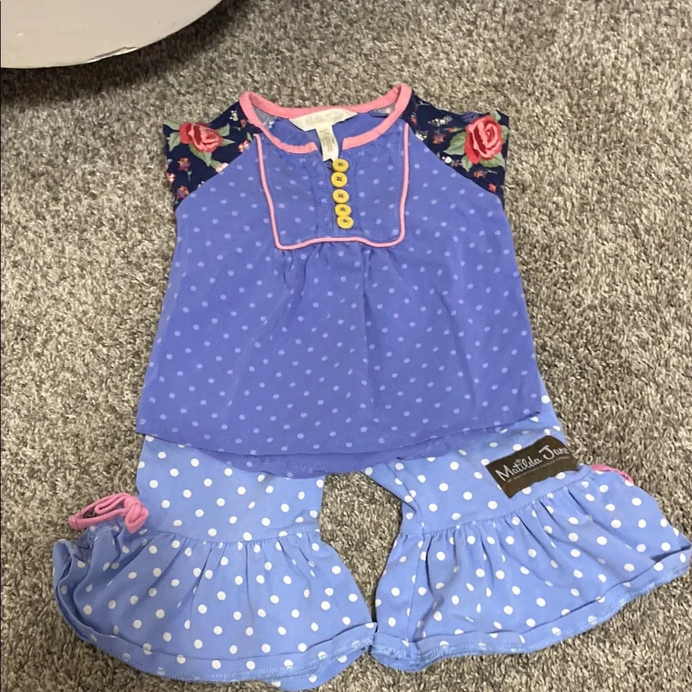 Matilda Jane Floral and Polka Dot Pajama Set - Picture 7 of 7